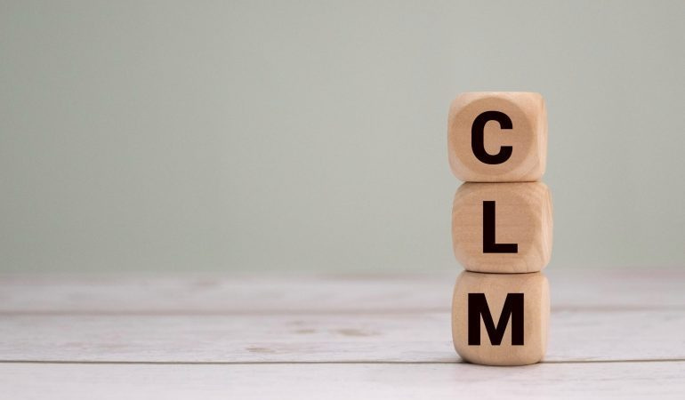 CLM acronym spelled out on stacked wooden blocks