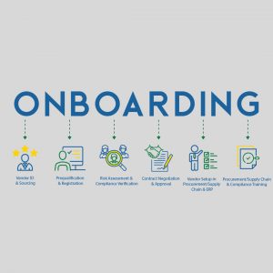 On Boarding Graphic showing different aspects of onboarding