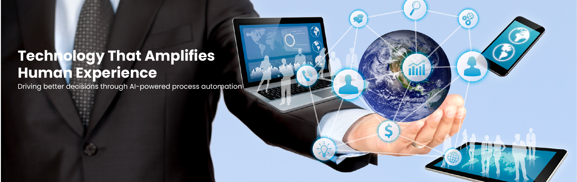 main hero graphic technology that amplifies human experience